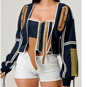 Stylish Black and Tan Women's Jacket
